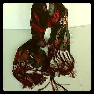 Chico's Silk Cut Velvet Scarf